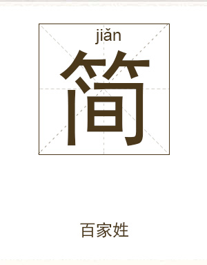 简姓起名,简姓名字大全,起名大全