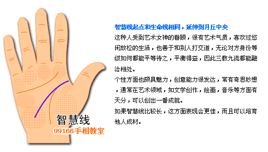 智慧线,个性,看手相,手相