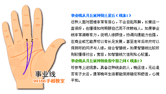 事业线,工作运,看手相,手相