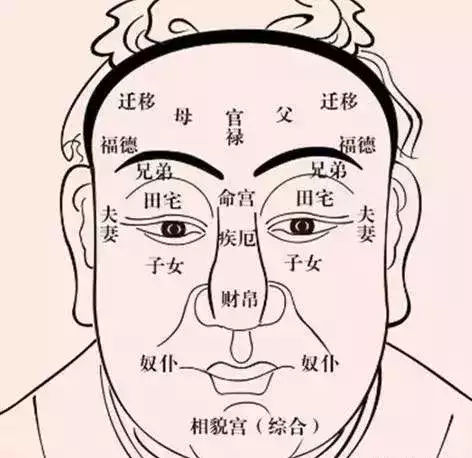 易学面相算命图解：面相十二宫